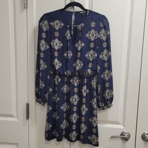 Women's navy blue print Express dress in Size Small